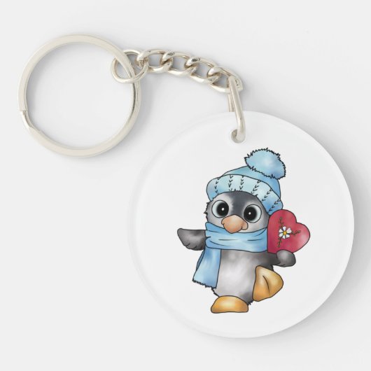 Pinguin mit Herz Sleutelhanger (Voorkant)