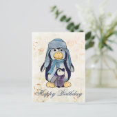 Pinguin mit Kind Briefkaart (Staand voorkant)