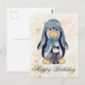 Pinguin mit Kind Briefkaart (Voorkant / Achterkant)