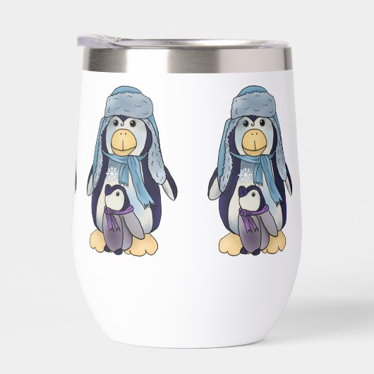 Pinguin mit kind Kaffeetasse (Rechts)