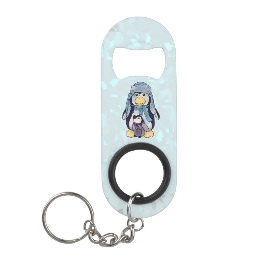Pinguin mit kind Kaffeetasse Mini Flessenopener (Voorkant)