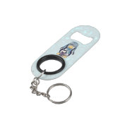 Pinguin mit kind Kaffeetasse Mini Flessenopener (Achterkant Gekanteld)