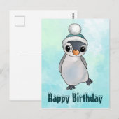 Pinguin mit Mütze Briefkaart (Voorkant / Achterkant)