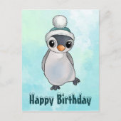 Pinguin mit Mütze Briefkaart (Voorkant)