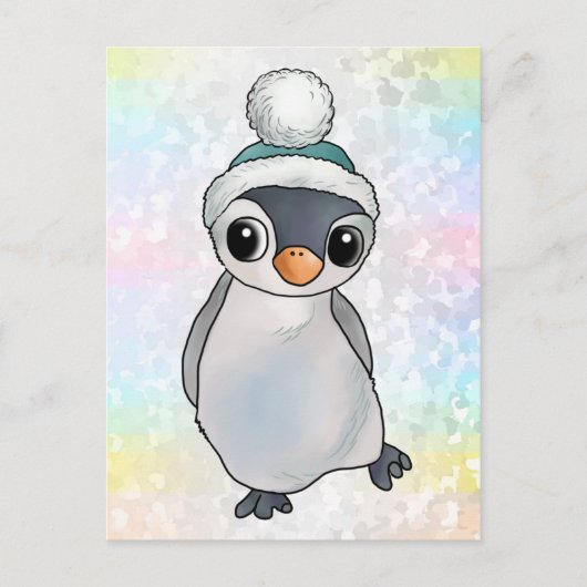 Pinguin mit Mütze Briefkaart (Voorkant)