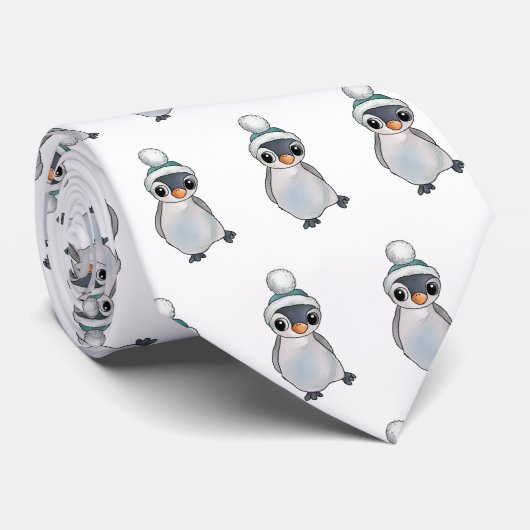 Pinguin mit Mütze Stropdas (Opgerold)