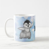 Pinguin mit Schneeball Kaffeetasse Koffiemok (Links)