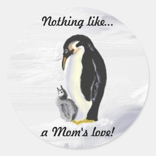 Pinguïn Moeder & Baby Stickers (Voorkant)