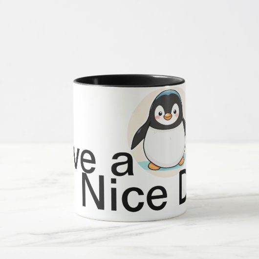 "Pinguïn Mok - Schattigee & Vrolijke Koffiekop" (Midden)