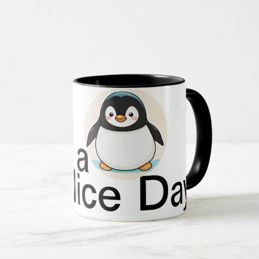 "Pinguïn Mok - Schattigee & Vrolijke Koffiekop" (Voorkant rechts)