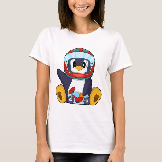 Pinguïn Motorfiets T-shirt (Voorkant)