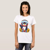 Pinguïn Motorfiets T-shirt (Voorkant volledig)