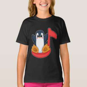 Pinguïn Muzieknoot Muziek T-shirt