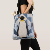 Pinguïn nepquilt tote bag (Dichtbij)