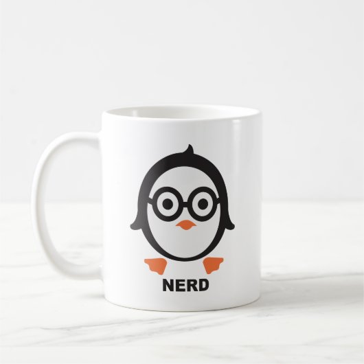 Pinguin - nerd - penguin koffiemok (Links)