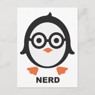 Pinguin - nerd - pinguïn briefkaart