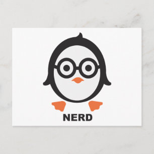 Pinguin - nerd - pinguïn briefkaart