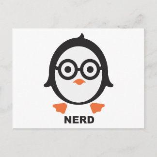 Pinguin - nerd - pinguïn briefkaart