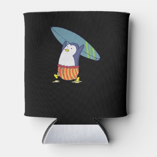 Pinguin nichts ist besser als Surfen Blikjeskoeler (Voorkant)