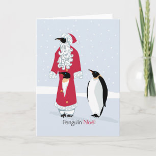 Pinguïn Noel Feestdagen Kaart