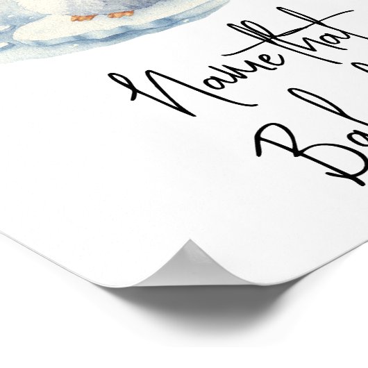 Pinguïn - Noem dat baby voedsel Poster (Hoek)