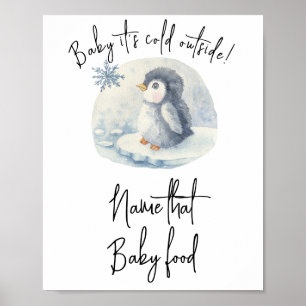 Pinguïn - Noem dat baby voedsel Poster