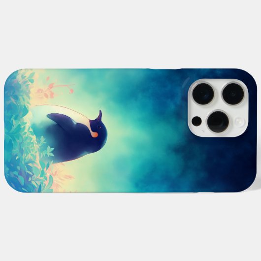 Pinguïn onder de donkere hemel Case-Mate iPhone case (Achterkant (horizontaal))