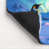 Pinguïn onder het noorderlicht muismat (Hoek)