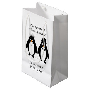 Pinguïn ontwerp bruiloft klein cadeauzakje