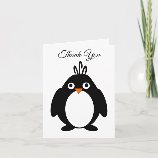 Pinguïn ontwerp dank u kaart (Voorkant)