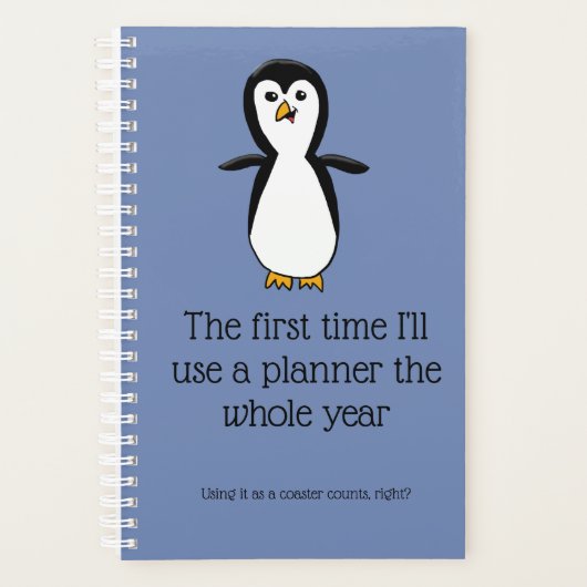 Pinguïn op een bord planner (Voorkant)