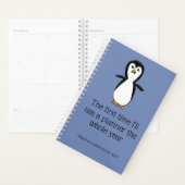 Pinguïn op een bord planner (Display)