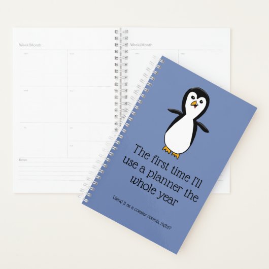 Pinguïn op een bord planner (Display)