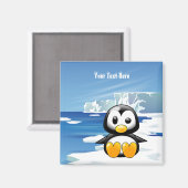 Pinguïn op ijs magneet (Voorkant / Achterkant)