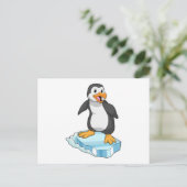 Pinguïn op ijskap briefkaart (Staand voorkant)