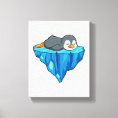 Pinguïn op ijskap canvas afdruk (Voorkant)