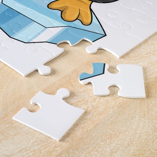 Pinguïn op ijskap legpuzzel (Zijkant)