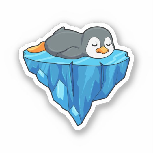 Pinguïn op ijskap sticker (Voorkant)