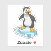 Pinguïn op ijskap sticker (Vel)