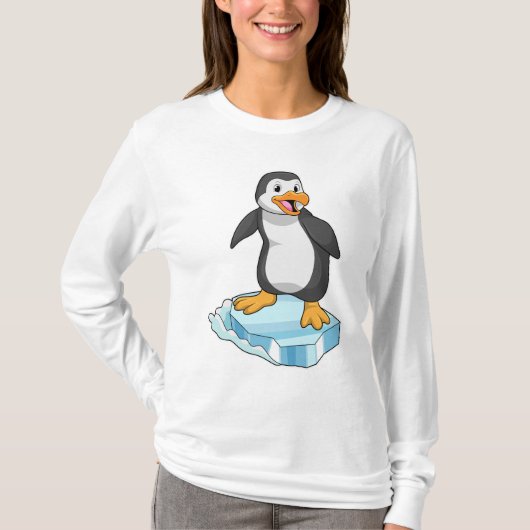 Pinguïn op ijskap t-shirt (Voorkant)