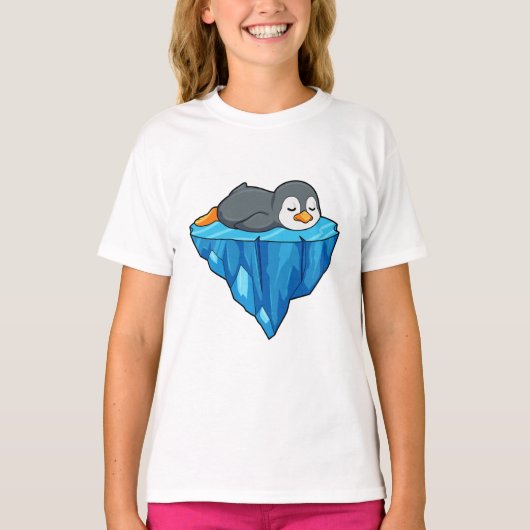 Pinguïn op ijskap t-shirt (Voorkant)