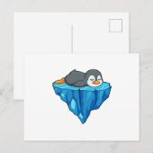 Pinguïn op ijsschol briefkaart (Voorkant / Achterkant)