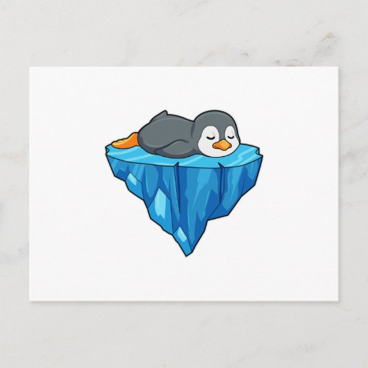Pinguïn op ijsschots briefkaart (Voorkant)
