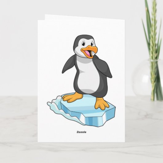 Pinguïn op ijsschots kaart (Achterkant)