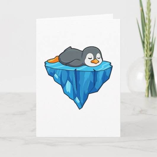 Pinguïn op ijsschots kaart (Voorkant)