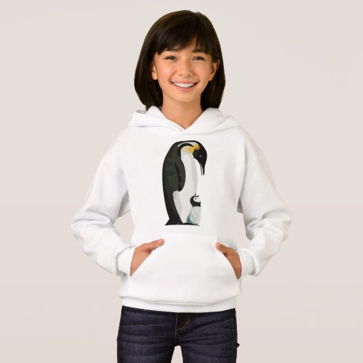 Pinguïn Ouder en Kuiken Hechtenis Kunst (Voorkant volledig)