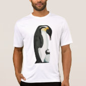 Pinguïn Ouder en Kuiken Hechtenis Kunst T-shirt (Voorkant)
