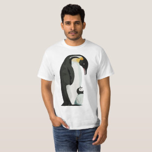 Pinguïn Ouder en Kuiken Hechtenis Kunst T-shirt