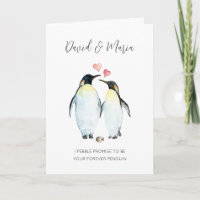 Pinguïn Paar in Liefde Jubileum