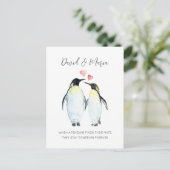 Pinguïn Paar Love You Forever Jubileum Briefkaart (Staand voorkant)
